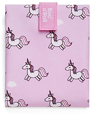 Roll'eat ®- Boc'n'Roll Animals | Wiederverwendbarer und Ökologischer Sandwichhalter für Kinder ohne BPA, Einhorn