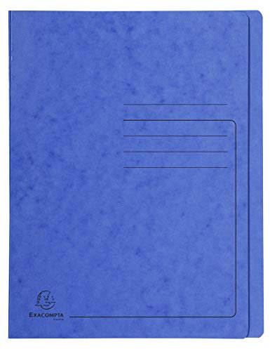 Exacompta - Ref. 39992E – Karton mit 25 Dokumentenmappen Iderama aus Hochglanzkarton 355 g/m² – FSC®-zertifizierte Mappe – Maße 24 x 32 cm für Dokumente im Format A4 – Farbe blau