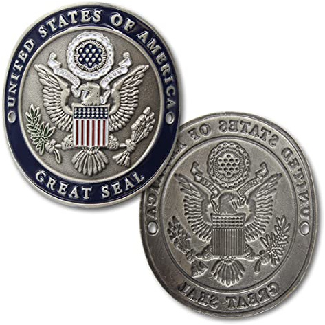United States of America Great Seal Hiking Stick Medallion