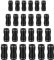 HUAZIZ 24 Pezzi Pneumatico Connettore Raccordo Pneumatico Connettori per Tubo Dell'aria Raccordi a Innesto Rapido a Innesto Connettori in Plastica per Tubo 6mm 8mm 10mm 12mm,Nero