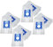 vhbw 20x Bolsa aspiradora compatible con Philips Universe FC9000 - FC9049 aspiradora - vellón micro, 28,8 cm x 17,1 cm, blanco