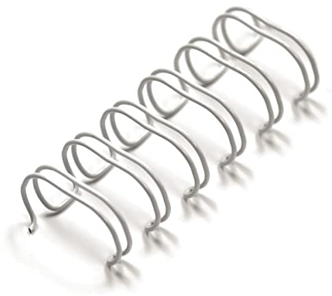Albyco - Drahtbinderucken, Wire-O Drahtbinderkämme - 9,5 mm - Buchringe, Spiralbinder, Papier Binder, Wirebind, Binderucken draht - 3/8 Zoll - bis zu 65 Blatt - 100 Stück - Weiß