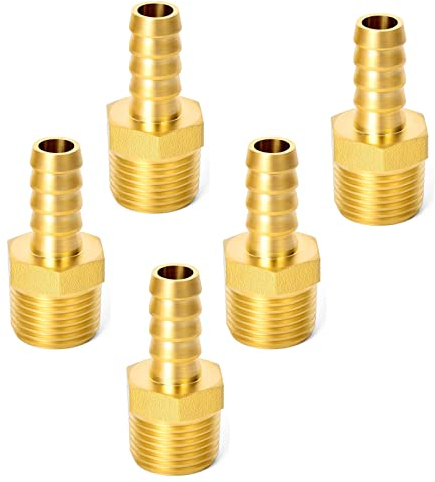 10 STÜCKE Schlauch Rohr Wasserhahn Anschluss Messing Schlauch Düse Anschluss Schlauch Fitting Stecker Adapter für Teich Pool Schlauch Rohr Adapter -3/8 8mm
