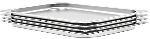 INLIFE Gastronormbehälter 4 STK. GN 1/1 20 mm Edelstahl
