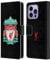 Head Case Designs Officially Licensed Liverpool Football Club Black 1 Crest 1 Leather Wallet Case Compatible With Apple iPhone 14 Pro Max