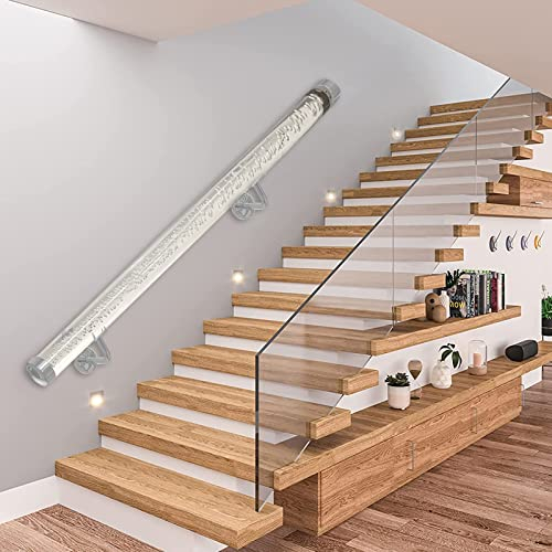 Handlauf Handläufe Geländer Treppen Transparenter Handlauf Für Dachbodentreppen, Acryl-Treppengeländer Mit Beschlägen, Outdoor Wandmontage Baluster Für Behinderte Ältere Kinder Sicherheit ( Size : 420