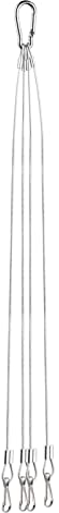 YOKIVE Hanging Chains, 4 Points Holders Extension Chain Rope Hangers, Great for Flower Pots, Plant Basket, Lantern (Silver, 17.72-Inch)