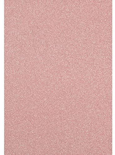 Florence Papier Pailleté Rose - A4 - 5 - 350 g/m² - Papier Cartonné à Paillettes pour Loisirs Créatifs, Scrapbooking et Cartes de Vœux