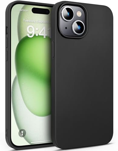 BENNALD Hülle für iPhone 15 Silikon Hanyhülle Extrem Dünn Weicher TPU Stoßfest Kratzfest Rundumschutz Stoßfest Schutzhülle für iPhone 15 6.1 - Schwarz