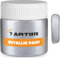 7 Artists Acrylfarben Platinum 50 ml | Acrylfarben Metallic | Metallic Acrylfarben | Acrylfarbe Platin | Acrylfarbe Silber Metallic | Farbe Silber Metallic | Acrylfarben Silber Metallic