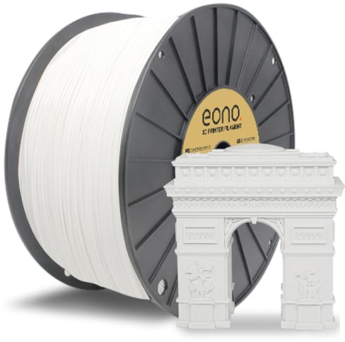 Eono PLA Plus Filament 1,75 mm, PLA Pro 3D Drucker Filament, PLA+ Filament 6,6 LBS (3 kg), Maßgenauigkeit +/- 0,03 mm für FDM Drucker, Weiß