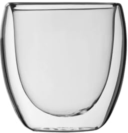 BERA HOME Double Walled Glass Set of 2 - 250ml Thermal Mugs for Hot Drinks, Coffee, Tea, Latte and Cappuccino