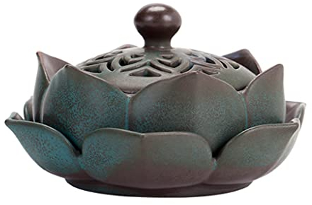 Retro-Räucherstäbchenhalter, kreative Keramik, Lotus, antike Pfanne, Räucherofen, Haushalt, Innen-Räucherofen, Räucherofen, Teezeremonie, Ornament, dekoratives Räuchergefäß