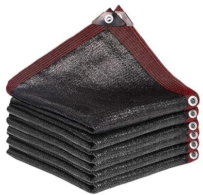 Filet D'Ombrage avec œillets Protection UV 95% Filets de pergola Anti-poussière, Jardin, Serre, extérieur 2X2m Noir