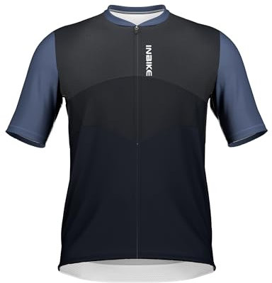 INBIKE Fahrradtrikot Herren Kurzarm Trikot Shirt 4XL 5XL XXL Fahrrad Rennrad MTB Sommer Kurz Fahrradbekleidung Atmungsaktiv Schnelltrockend Radtrikot Farbverlauf Blau 5XL