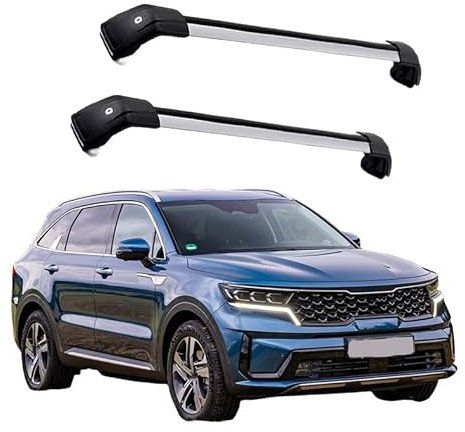 DPBXQ 2 Stück Aluminium Dachträger für KIA Sorento 2020+,DACHTRÄGER AUS Aluminium Fahrradträger Dachboxen Dachgepäckablage,3
