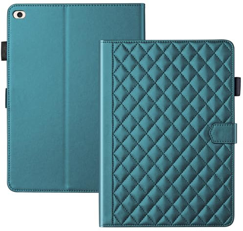 TEDTIKJT Custodia Cover Compatibile con iPad mini 5th Generation 7.9 Pollici 2019 Tablet PU Pelle Libro Cover Case con Supporto Funzione Magnetica Tablet Custodia per iPad mini 5,rombico Verde