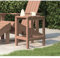 HEFZGDB Adirondack-Gartentisch Braun 38x38x46 cm HDPE Campingtisch Gartentisch Balkontisch Geeignet für Gärten, Terrassen, Decks.
