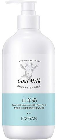 Goat's Milk Energising Shampoo for Dry and Damaged Hair,Goat Milk Body Wash For Smooth Sensitive Skin,Non-Irritation Mostiurizing PH Balancing Body Cleanser,Moisturizing for Hands and Body