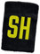 Schweissband Text Initialen Motiv Design Monogramm Schweißband mit Stickerei Sweatband Bestickt & Absorbierendes Wristband Frottee | Sport-Training-Armbad-Schweiß-Gelenk (Initialen)