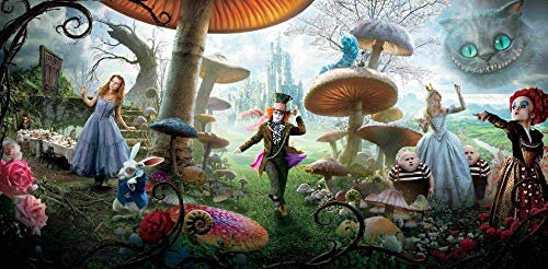 IGHSNZUH 1000 Pieces Jigsaw Puzzles Adults Teens Kids Education Alice in Wonderland-Series Poster Lj Unique Perfectly Classic Education Super Hard Birthday Gift 38 * 26Cm