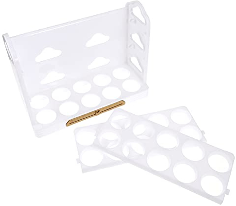 Uonlytech 1pc Storage Rack Multi-layer Household Container for Refrigerator Safe Holder Kitchen Organizer for Fresh White