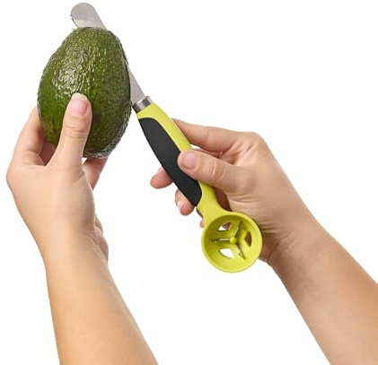 HIC Kitchen All-in-1 Avocado Tool, Stainless Steel Blade and Non-Slip Grip