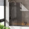 INMOZATA Shower Screen, Grey Tempered Glass Shower Screen for Bath, Over Bath Shower Screen Glass Panel, 800 * 1400mm