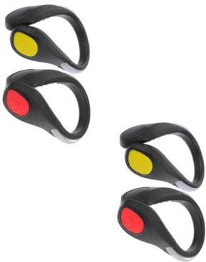 Supvox 2 Sätze 2 Sets Leuchtende Schuh Clip Lichter Weste Schuh Clips Strass Schuhe Mini Neon Leuchtstoffband Laufgürtel Weitwinkel Licht Tagfahrlicht Glühbirne LED 2 Stück * 2