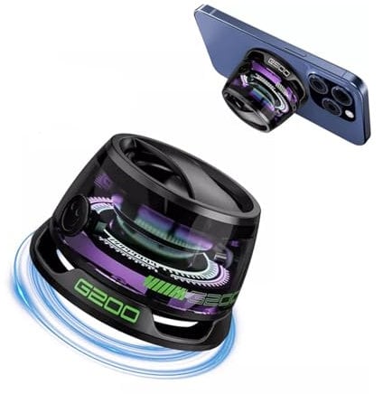GBOKYN Mini Bluetooth Speaker, Magnetic Bl-uetooth Speaker, Portable Speakers Wireless Bluetooth with RGB Lights, Phone Holder for for Home Party Camping Travel, Gift Ideas