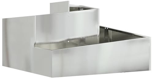 vidaXL Fioriera 80x80x50 cm Acciaio Zincato