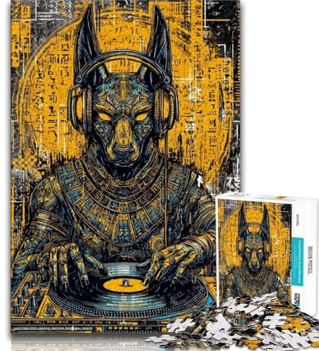 1000-teiliges Puzzle für Erwachsene, Geschenke, Pop-Art-Anubis-Puzzle für Erwachsene, Quizspiel, ganze Familie (Größe 38x26cm)