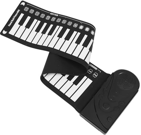 Zerodeko Rollbares 49 Tasten Handroll Piano Tragbares Faltbares Elektroklavier Mit Lautsprecher Leichtes Rolle up Piano Für Kinder Und Musikunterricht