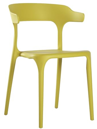 Lüllmann Designerstuhl Besucherstuhl Esszimmerstuhl aus Polypropylen gelb