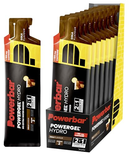Powerbar - PowerGel Hydro - Cola - 9x67ml - High Carb Energie Gel - Natrium - 100mg Koffein