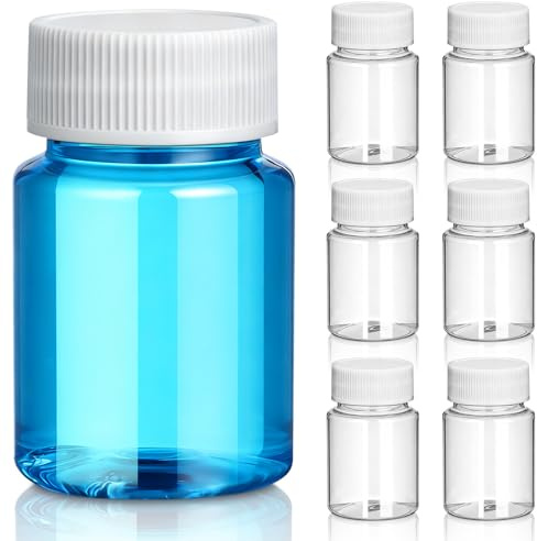 TIDTALEO Flacon Plastique Étanche 50ml, Lot de 12 Bouteilles de Voyage Rechargeables en Pet avec Bouchons, Faciles à Transporter, pour Camping et Routine Quotidienne