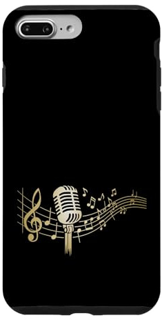 Custodia per iPhone 7 Plus/8 Plus Cantante Microfono Cantare Karaoke Vintage