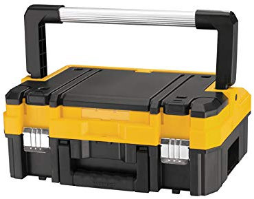 DEWALT TSTAK I Transportbox/stabelbare Werkzeugbox (kombinierbar mit anderen TSTAK-Boxen, sichere Verwahrung von Elektrowerkzeugen & Handwerkzeugen), DWST1-70704