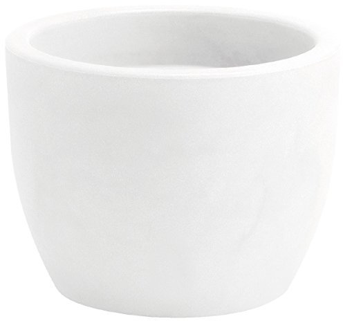 hydroflora 63001455 Vaso Nicoli Hera, Diametro 50 cm, Altezza 38 cm, Colore Bianco Opaco