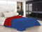 Italian Bed Linen Q-EL-1P Elegant Sommer Steppdecke royal blau/rot, 100% Mikrofaser, 170x270cm