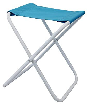 Cosma Sgabello seduta pieghevole salvaspazio da esterno in acciaio e tessuto oxford blu mod. Steel
