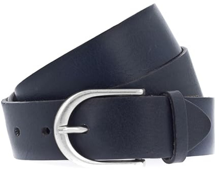 Vanzetti Damen Leder Gürtel Damengürtel Vollrindleder marine 35 mm (95 cm)