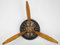 point home Design-Wanduhr Flugzeug-Propeller aus Metall, Retro, gelb, 79cm