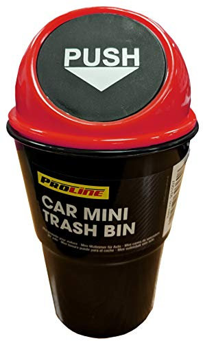 Car Bin Mini Rubbish Trash Can Small Portable Ash Tray Dustbin Desktop Tidy (Red)