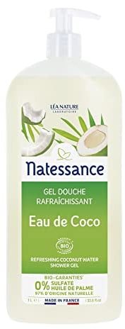 Natessance gel douche rafraîchissant eau de coco 1L