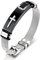 OSTAN Herren Edelstahl Armband Einstellbar Mesh Armreif Mit Kreuz Schmuck für Männer Silber