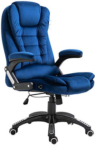 Cherry Tree Furniture Executive Recline Extra Padded Office Chair (Blue Velvet)