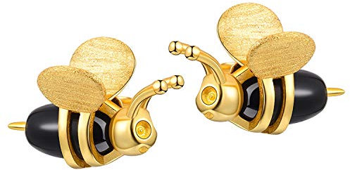 ✦ Weihnachtsgeschenke ✦Springlight Ohrringe Schöne Honigbiene Ohrstecker Ohrringe Silber 925 Handgemachte Schmuck Damen Geschenke für Frauen.(Gold)