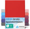 etérea Jersey Spannbettlaken 200x220cm Rot bis 25 cm Höhe - 100% Baumwolle Spannbetttuch Oekotex - Bed Sheets Leintuch Bettbezug mit Rundumgummi - Bettlaken 200x220 cm - Red
