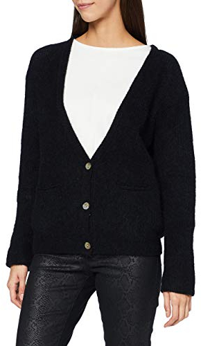 OPUS Damen Damke Strickjacke, Black, 42